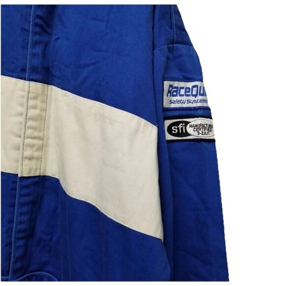 Race Quip Safety Systems Vtg Overall One Piece Racing Fire Jumpsuit Sz XL Unisex - Picture 3 of 10